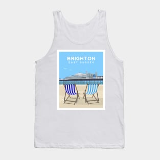Brighton Pier and Beach, East Sussex Tank Top